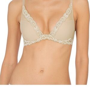 Lace Trim Tan Bra